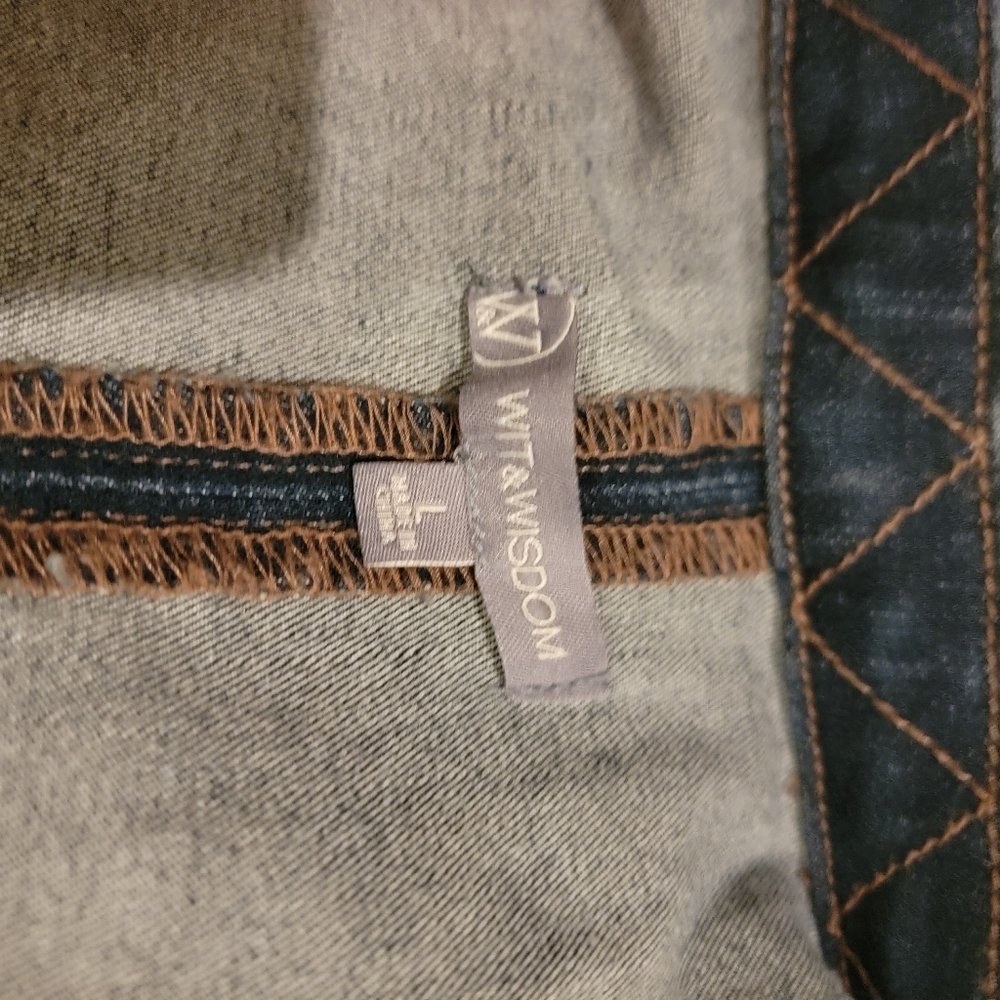 Wit & Wisdom Blue Denim with Brown Stitching